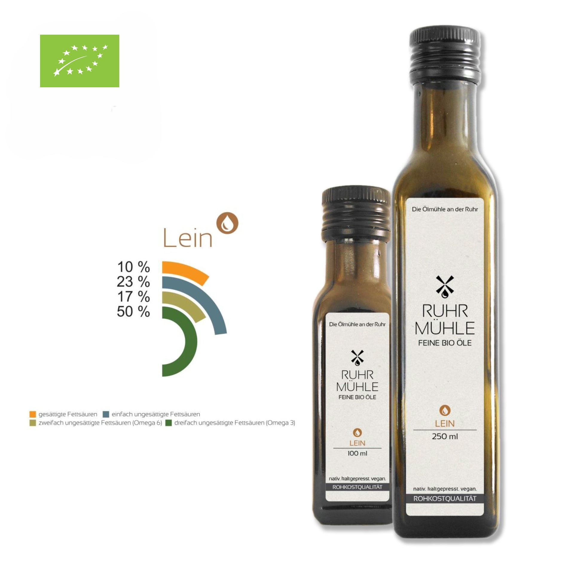 Bio Leinöl (DE-ÖKO-037) 100ml oder 250ml