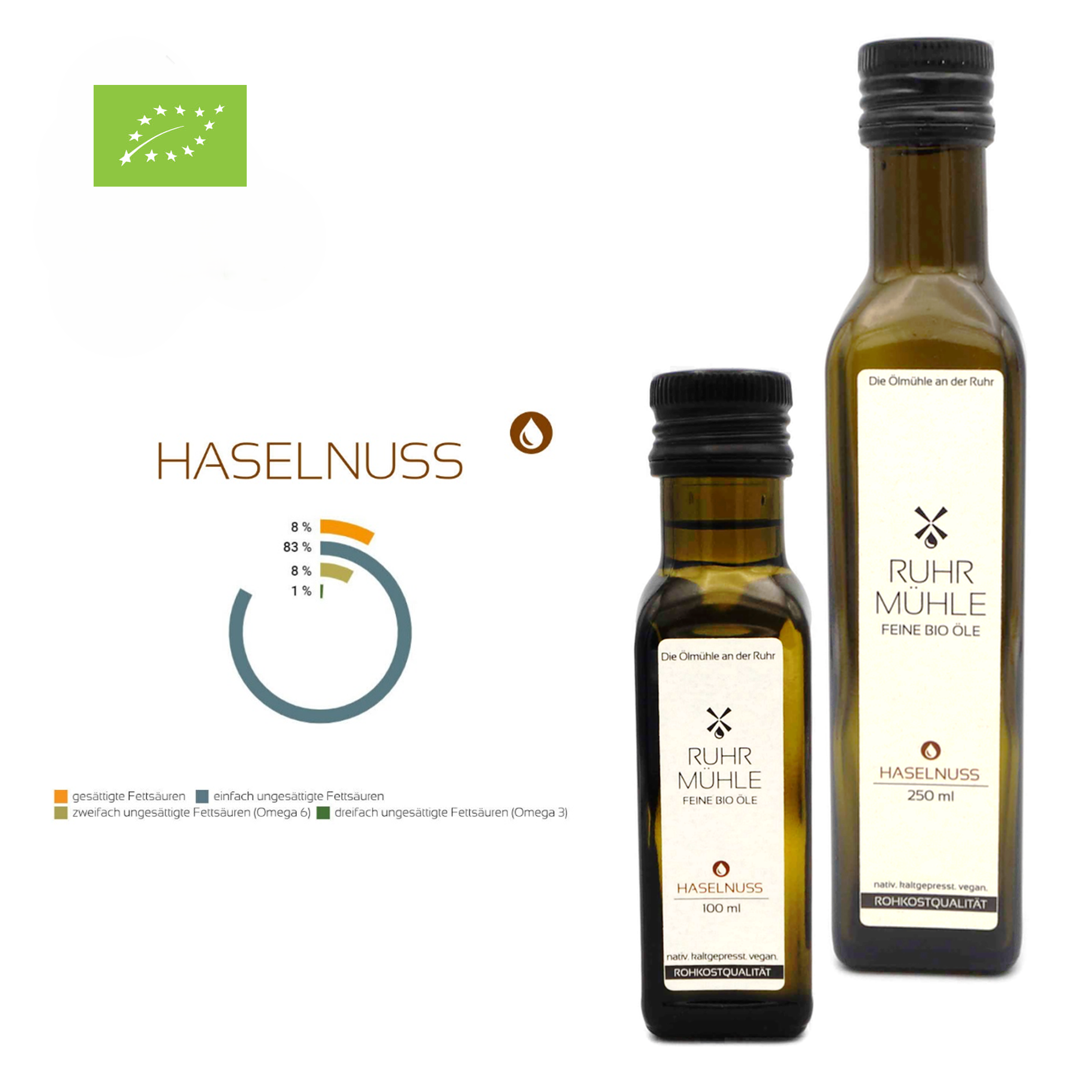 Bio Haselnussöl (DE-ÖKO-037) 100ml oder 250ml