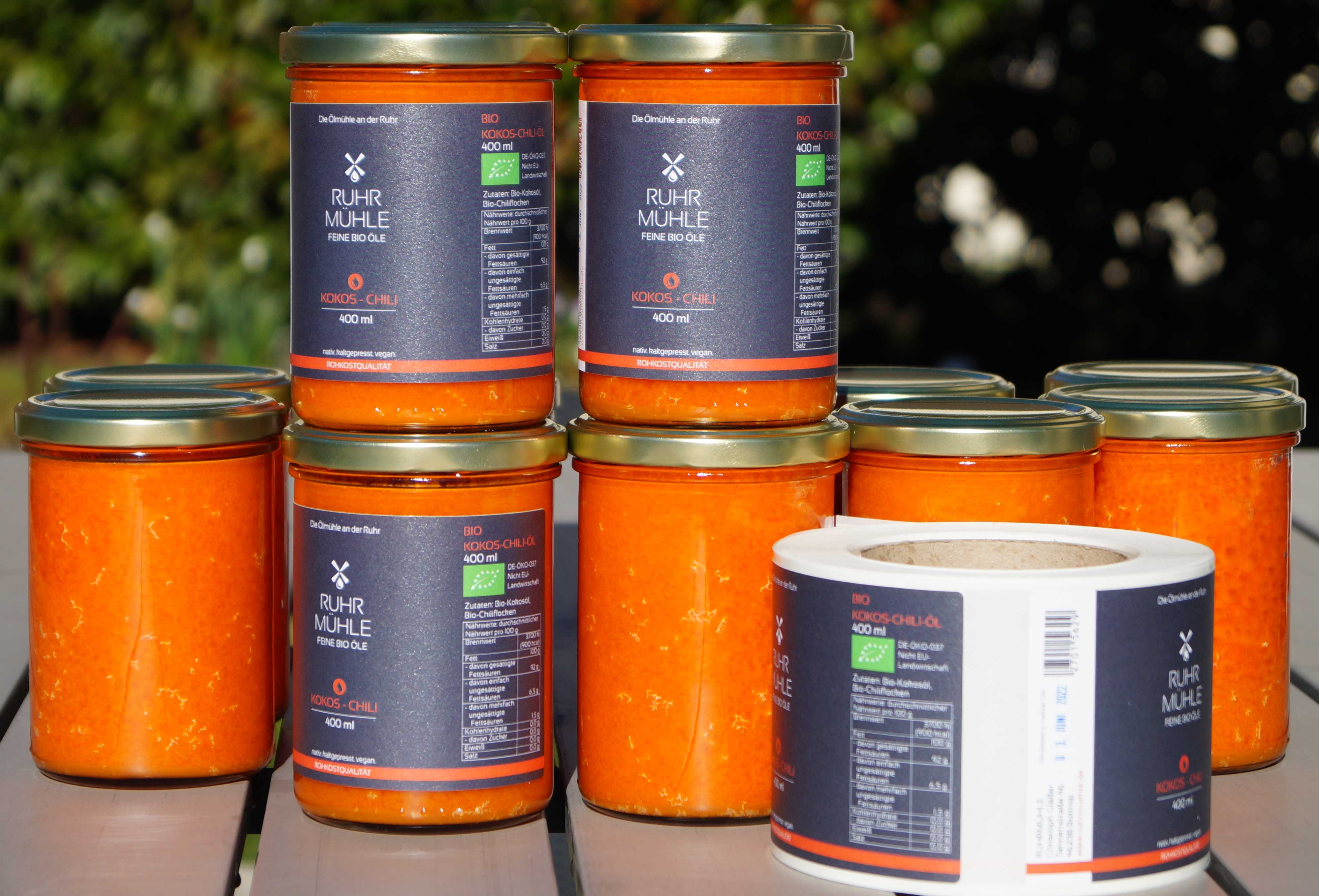 Bio-Kokos-Chili-Öl, scharf